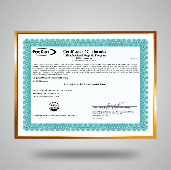 Our Certificates – RTW Logistics